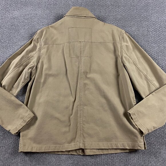 Vintage Old Navy Military Field Jacket Coat Men's Large Khaki Button Up - Picture 3 of 16